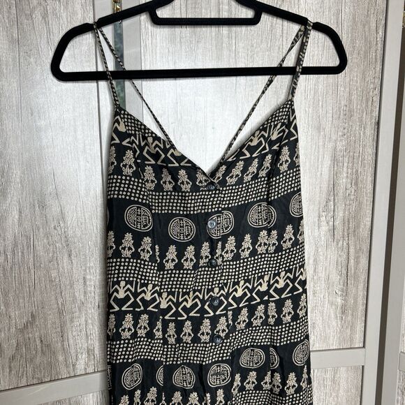 Stilo Noir Dress Size 46 Midi Spaghetti Straps Made in Italy - Picture 2 of 9